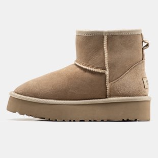 Угги UGG Classic Mini Platform "Beige"