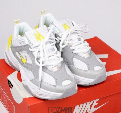 Женские кроссовки Nike M2K Tekno "Pure Platinum/Dynamic Yellow"