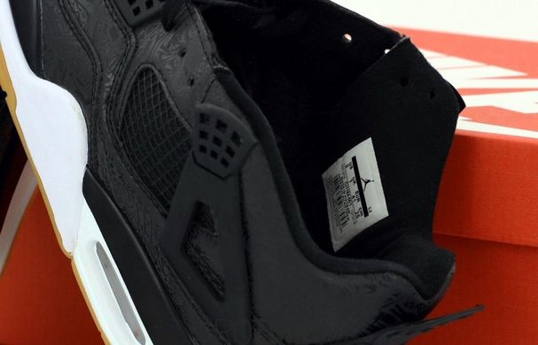 Баскетбольные кроссовки Air Jordan 4 Retro SE Laser "Black/White-Gum" CI1184-001