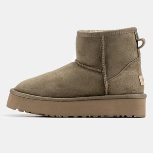 Угги UGG Classic Mini Platform "Khaki"