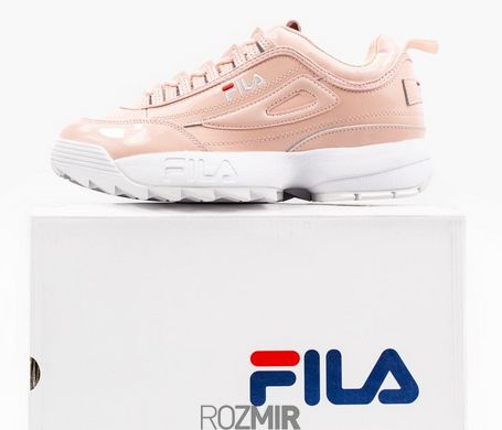Женские кроссовки FILA Disruptor II Leather "Pink/White"