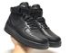 Зимние кроссовки Nike Air Force 1 High Leather Fur "Black" с мехом